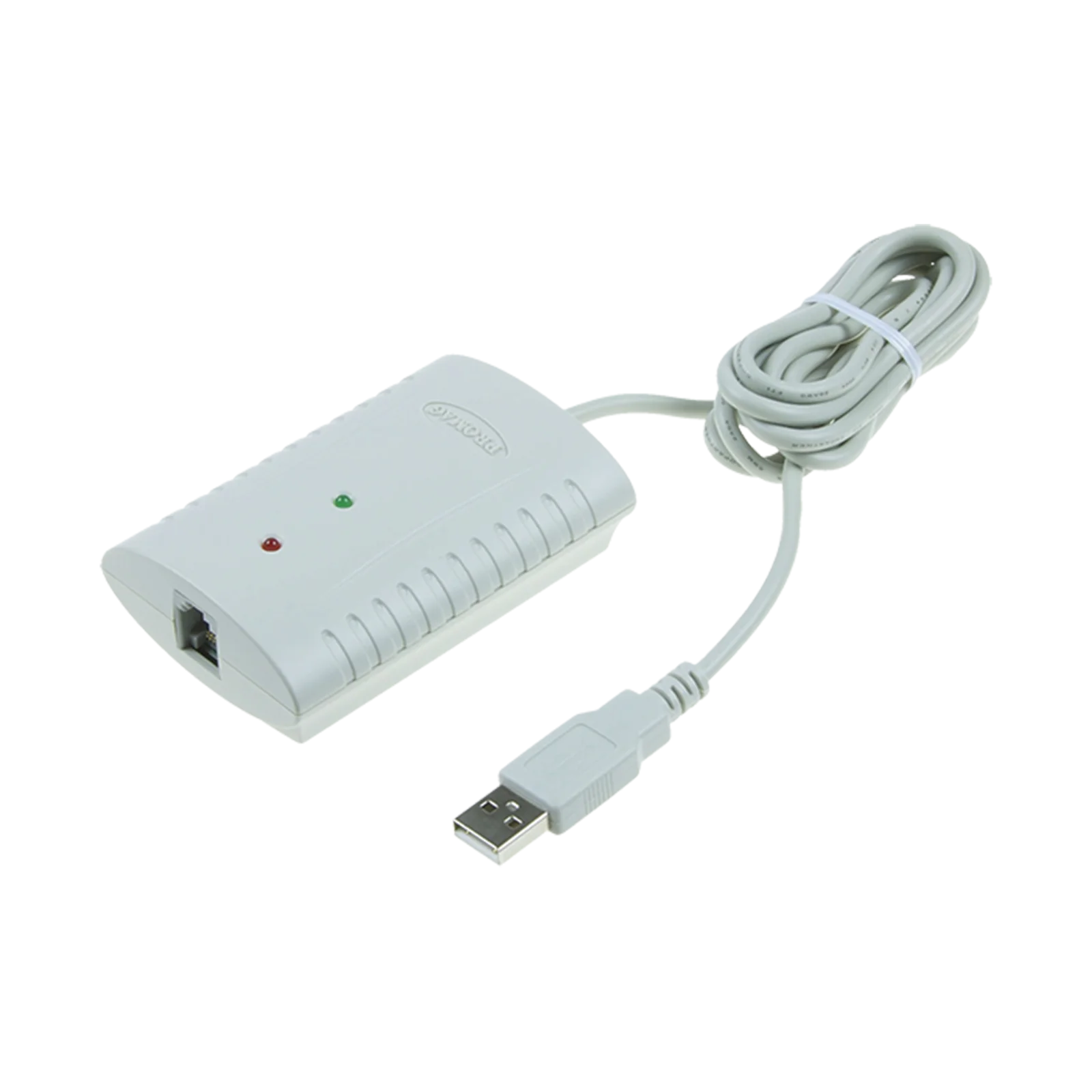 Weißer USB-RJ45 Netzwerkadapter mit Kabel