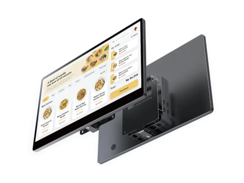 Modernes Touchscreen-Kassensystem mit digitaler Speisekarte