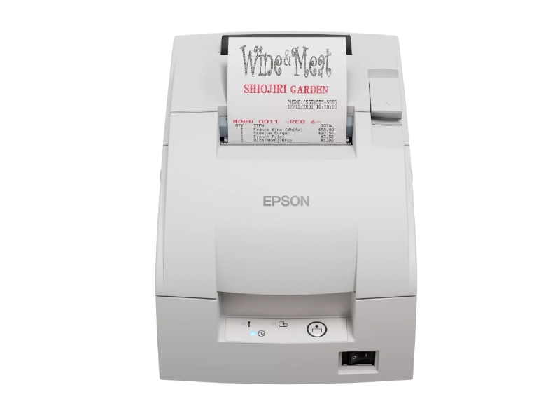 Bon-Nadeldrucker Epson TM-U220IIB, 76mm, Abschneider, RS232, weiss Ohne Schnittstellenkabel und Netzkabel, inkl. Netzteil, C31CL27101