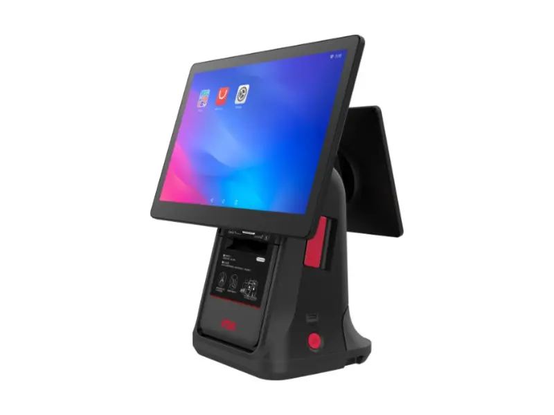 Modernes POS Kassensystem mit zwei Touchdisplays