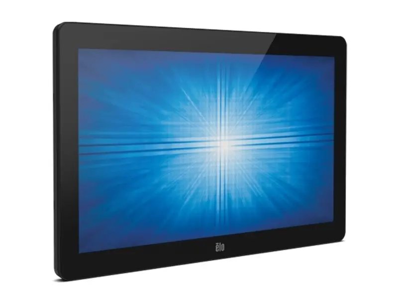 Seitliche Ansicht Elo 22 Zoll Touchscreen Monitor schwarz