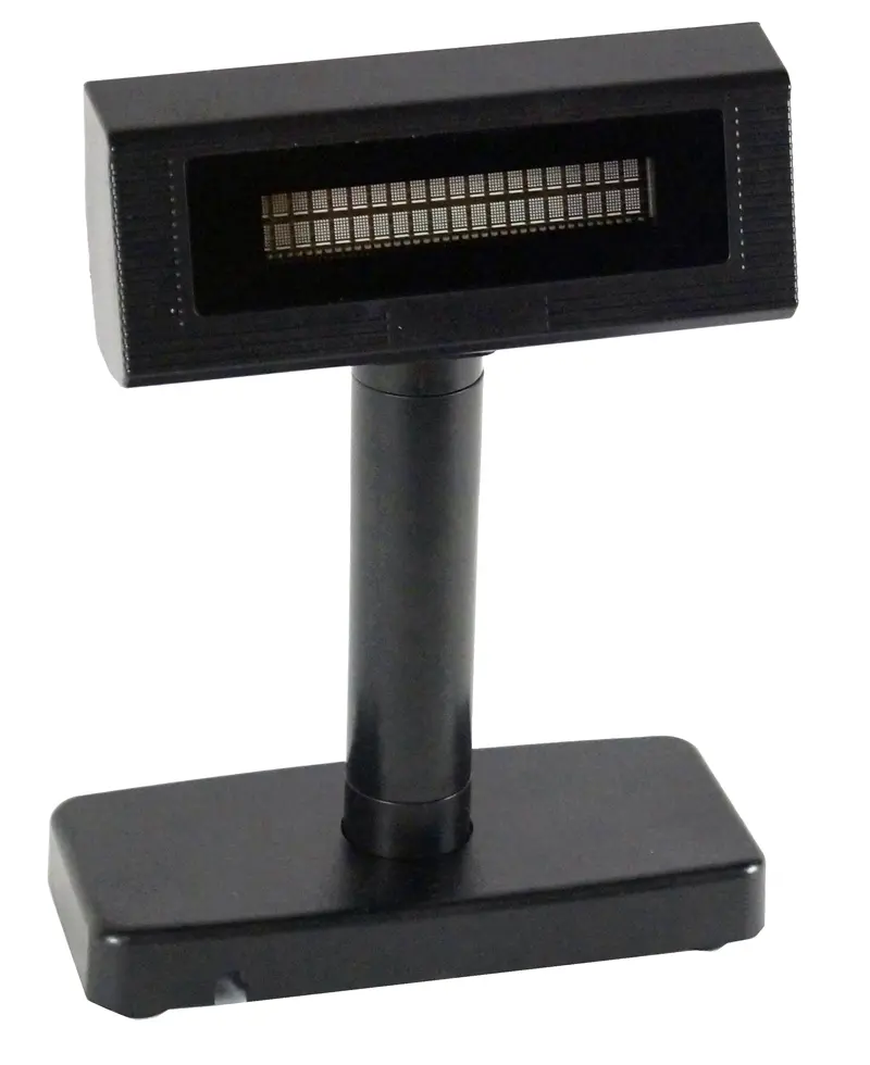 Schwarzes Kundendisplay für Kasse auf Standfuß