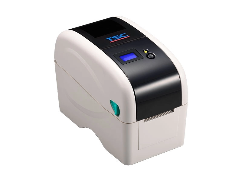 TSC TTP-225 Etikettendrucker in Beige mit LCD-Display, Thermotransferdruck, 203 dpi sowie USB- und Ethernet-Anschluss