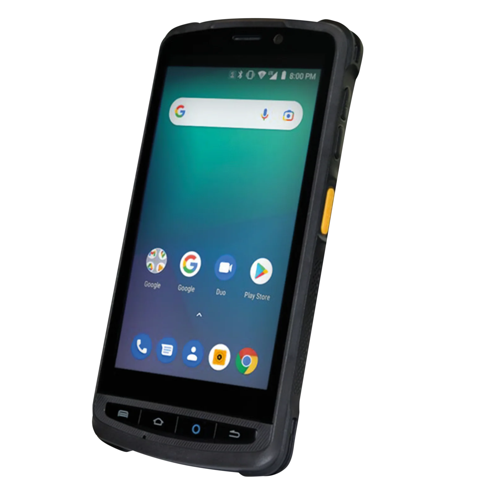 Schwarzes robustes Android-Smartphone mit Display