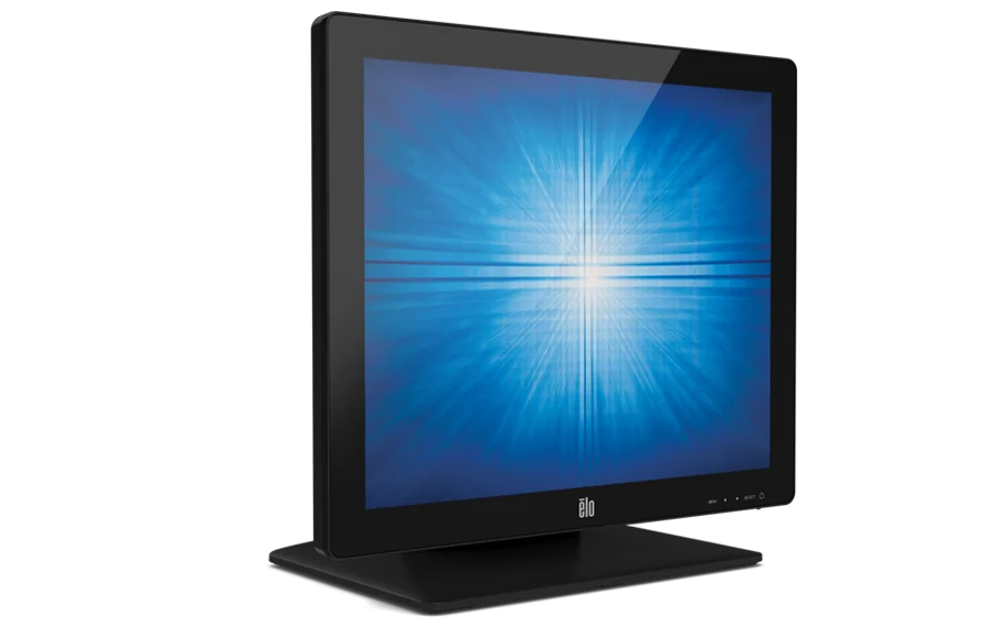Schwarzer Elo 19 Zoll Touchscreen-Monitor seitlich