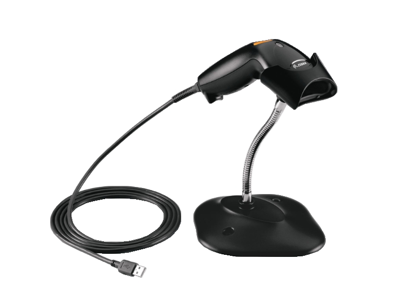 1D Handscanner Zebra LS1203 Barcodescanner, USB-Kabel KIT mit Halter, grauschwarz, LS1203-7AZU0100ER 1D Handscanner Zebra LS1203 Barcodescanner, USB-Kabel KIT mit Halter, grauschwarz, LS1203-7AZU0100ER