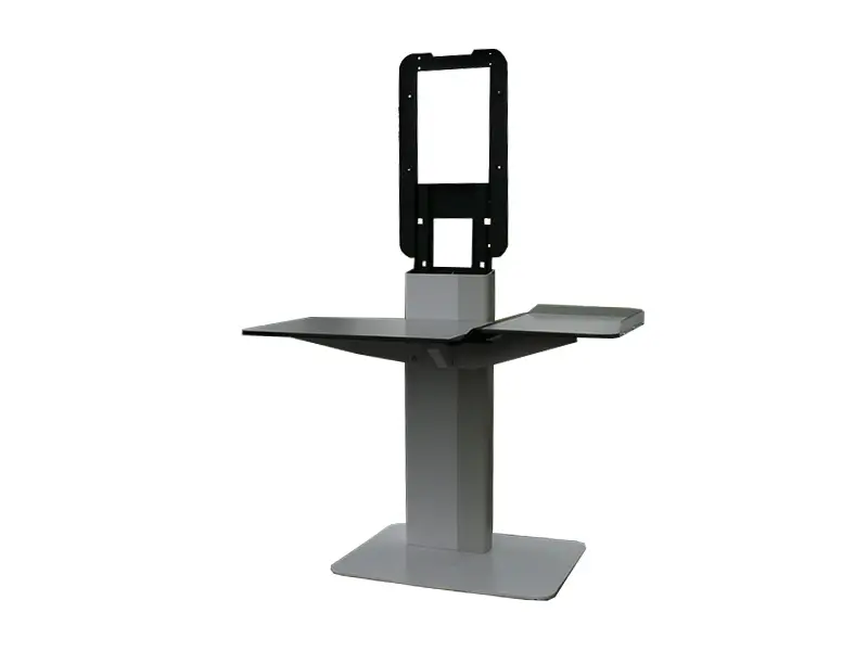Freistehender Monitorständer mit zwei Ablageflächen