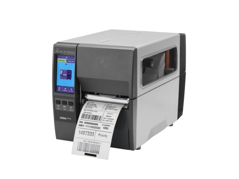 Industrie-Etikettendrucker Zebra ZT231, thermodirekt, LCD-Display, 300dpi, 104mm, USB + RS232 + Ethernet + Bluetooth (BLE), Peeler, Liner-Take-up-Spindel, ZT23143-D3E000FZ