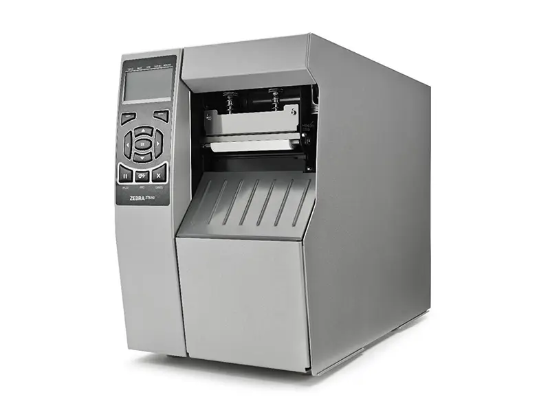 Zebra ZT510 Etikettendrucker in grauem Metallgehäuse