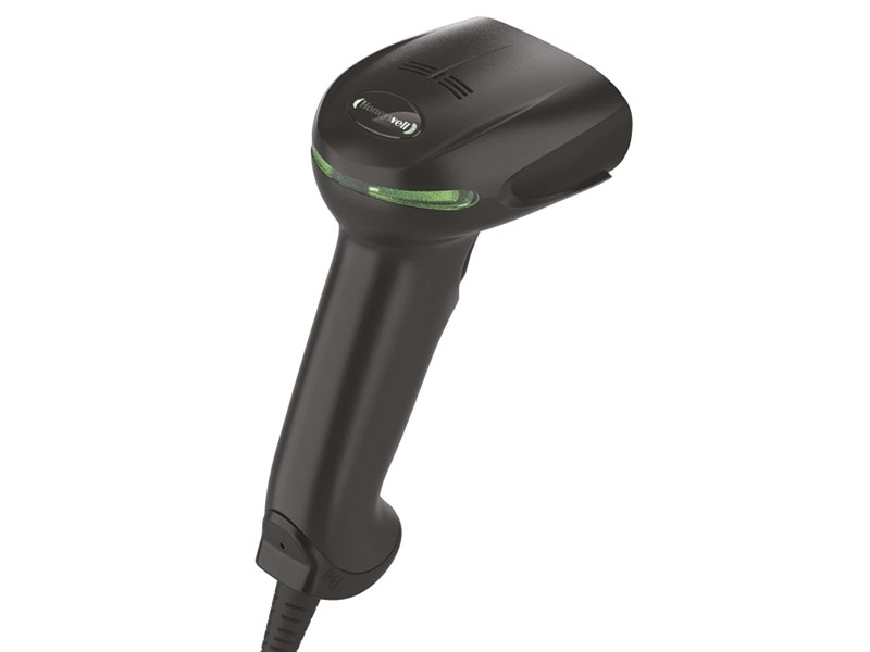 Schwarzer Honeywell Hand-Barcodescanner mit Kabel