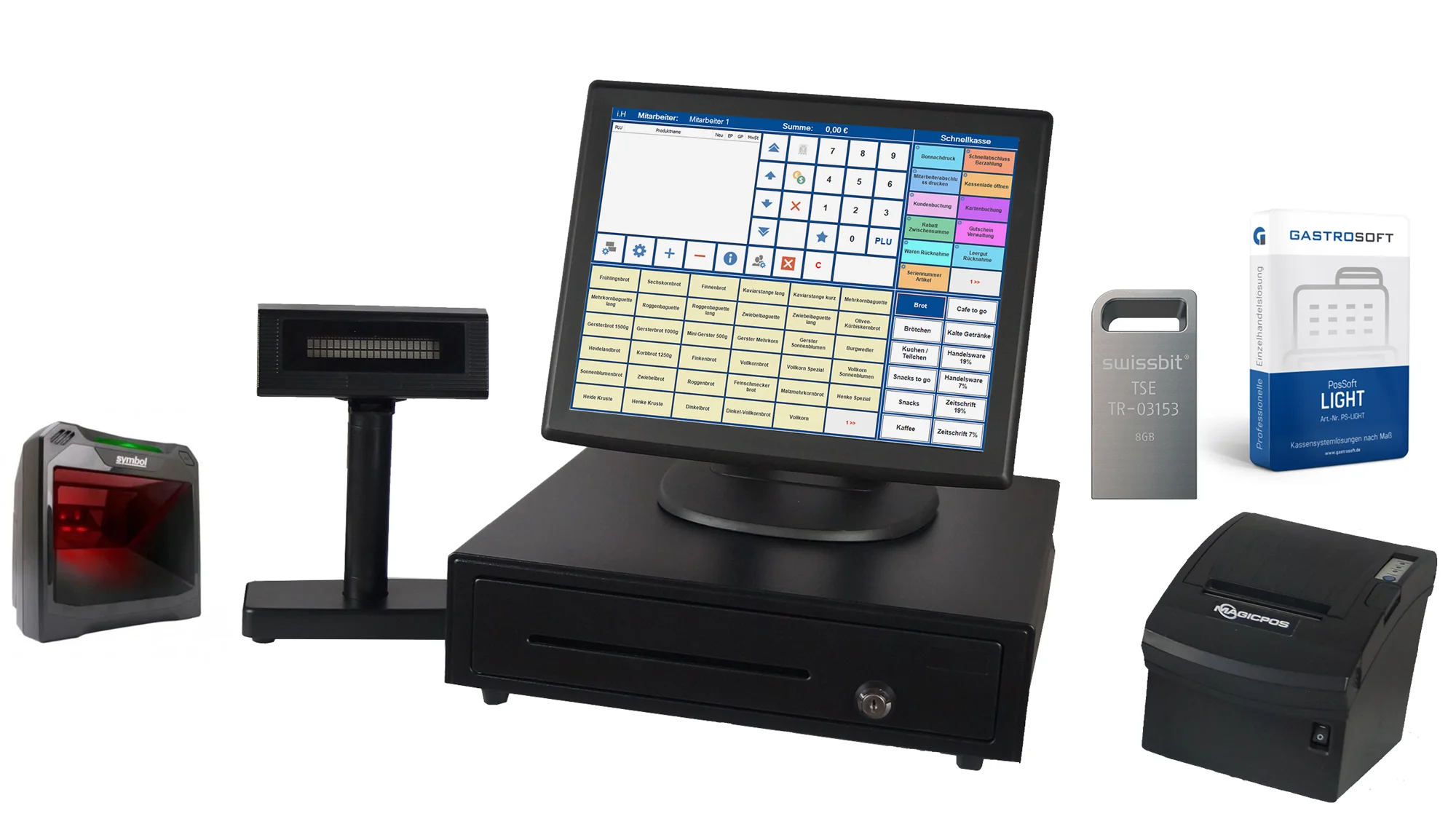 Komplettes Kassensystem für Gastronomie mit TSE und Software
