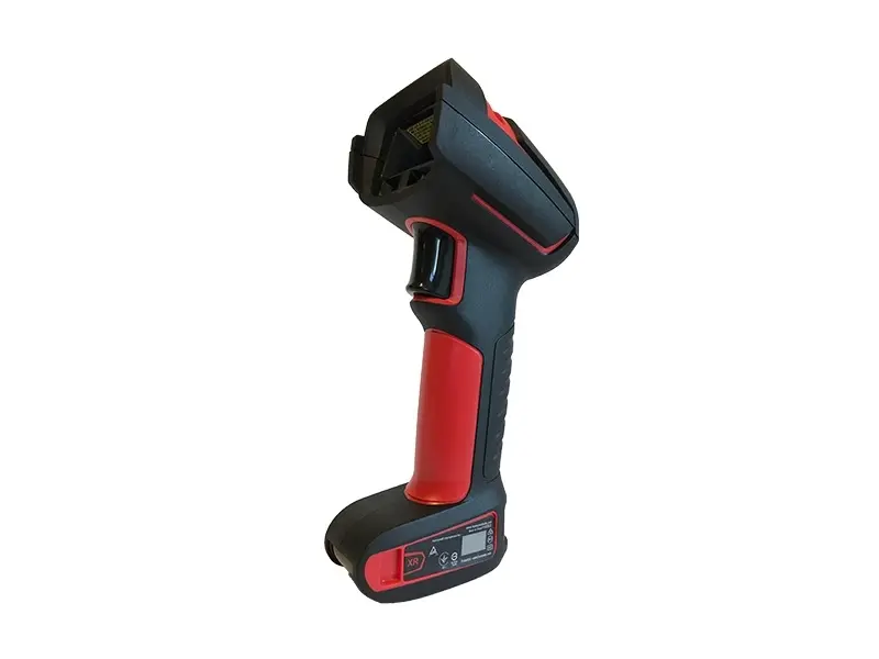 Kabelloser Barcode-Handscanner in Rot-Schwarz