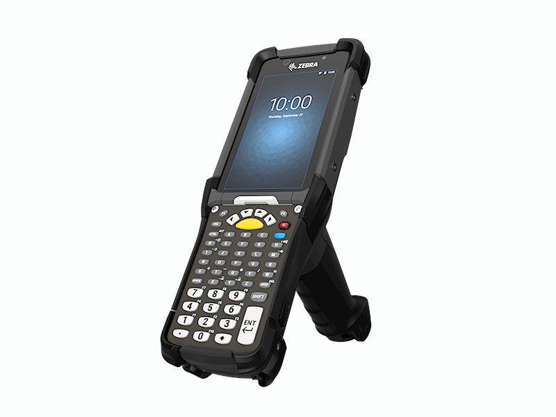 Mobiler Computer Zebra MC9300 mit Pistolengriff, Android, 43 alphanumerische Tasten, NFC, rückseitige Kamera, MC930P-GSFCG4RW