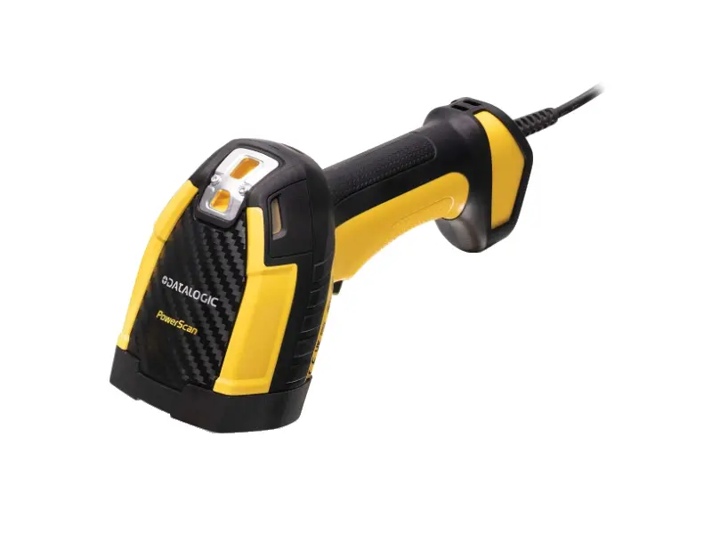 Gelb-schwarzer Datalogic PowerScan Barcode-Scanner