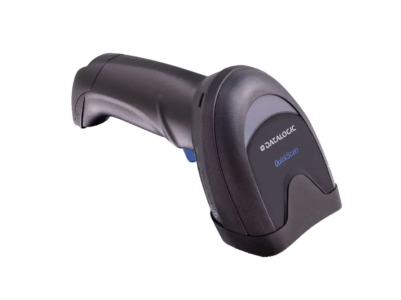 Schwarzer Datalogic QuickScan Hand-Barcode-Scanner