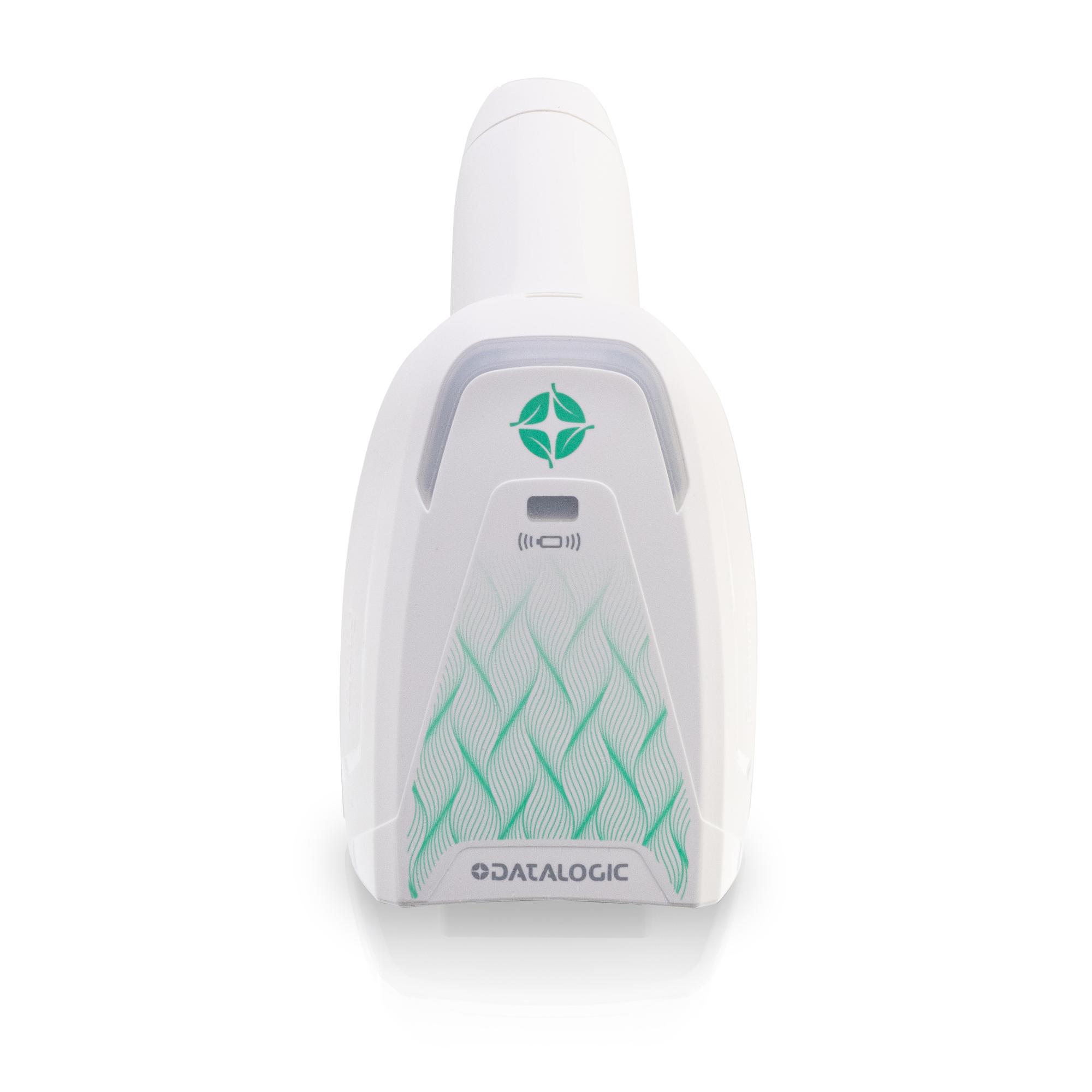 Datalogic Handscanner in Weiß mit grünen Akzenten