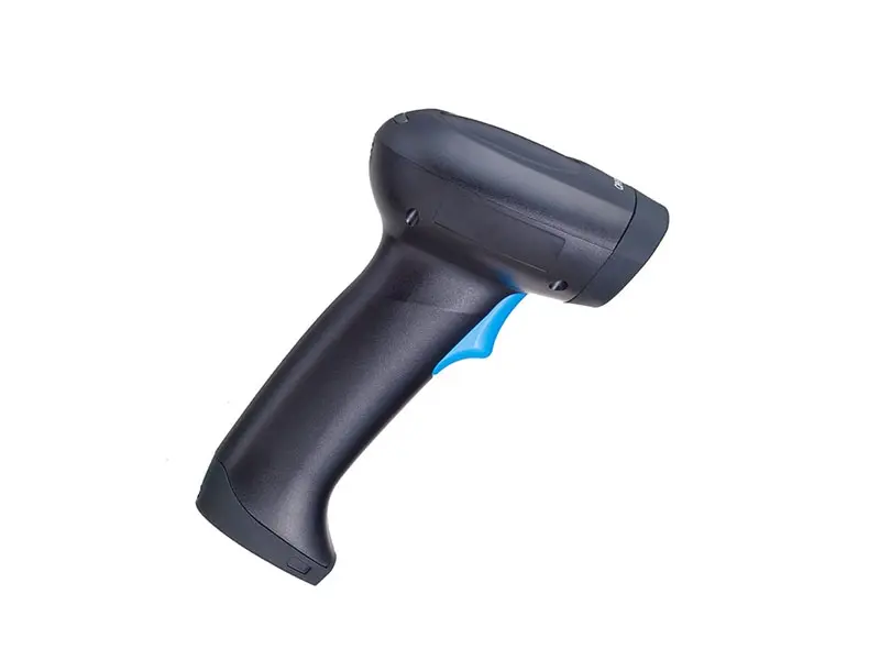 Ergonomischer kabelloser Hand-Barcodescanner in Schwarz-Blau