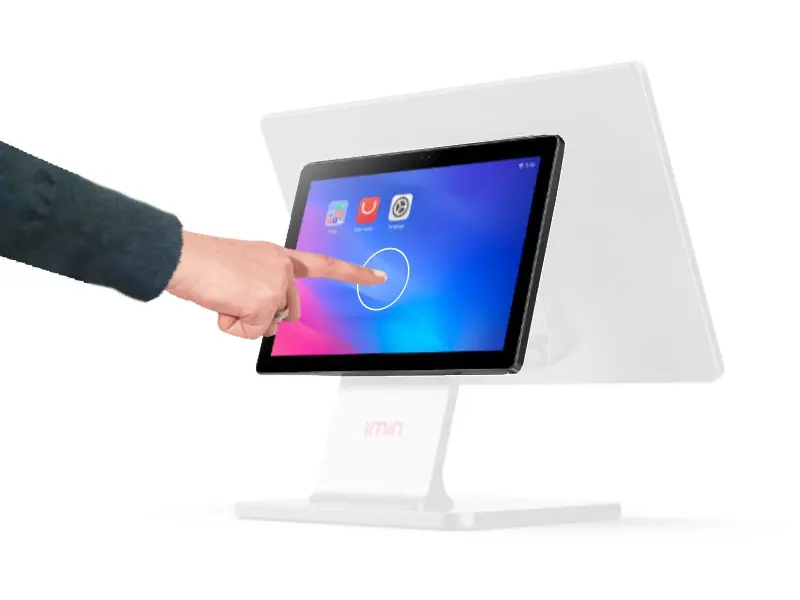 Hand bedient modernes Touchscreen Kassensystem mit Tablet