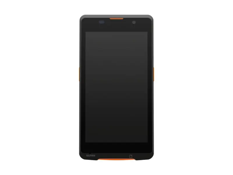 Frontansicht mobiles Datenerfassungsgerät schwarz-orange
