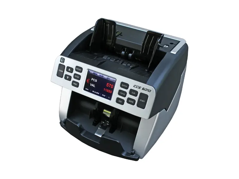 Schwarze CCE 5010 Banknoten-Zählmaschine mit Display