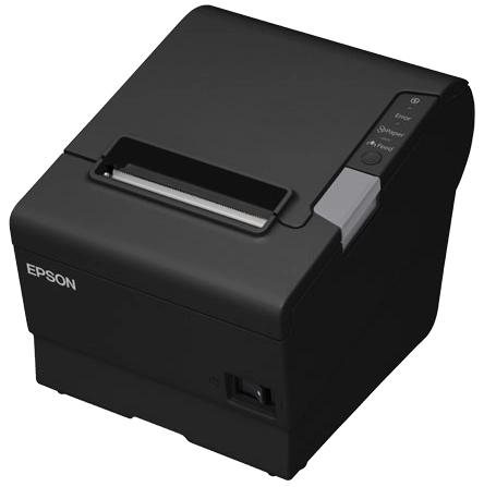 Schwarzer Epson Thermobondrucker für Kassenbelege