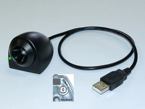 Addimat Bluetooth waiter lock in black with USB cable for secure, fast staff login at hospitality and retail POS systems