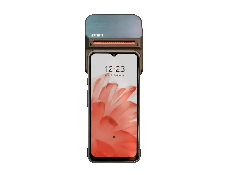 Mobiles iMin POS-Terminal mit großem Touchdisplay