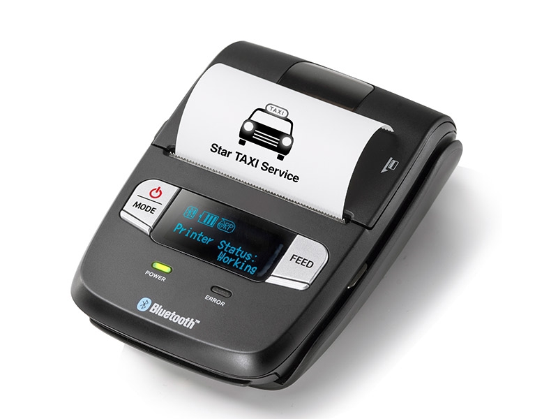 Mobiler Bondrucker Star SM-L200, thermodirekt, 58mm, USB + Bluetooth 4.0, schwarz Inkl. Akkupack, Muster-Papierrolle, Gürtelclip, USB-Kabel, 39633400