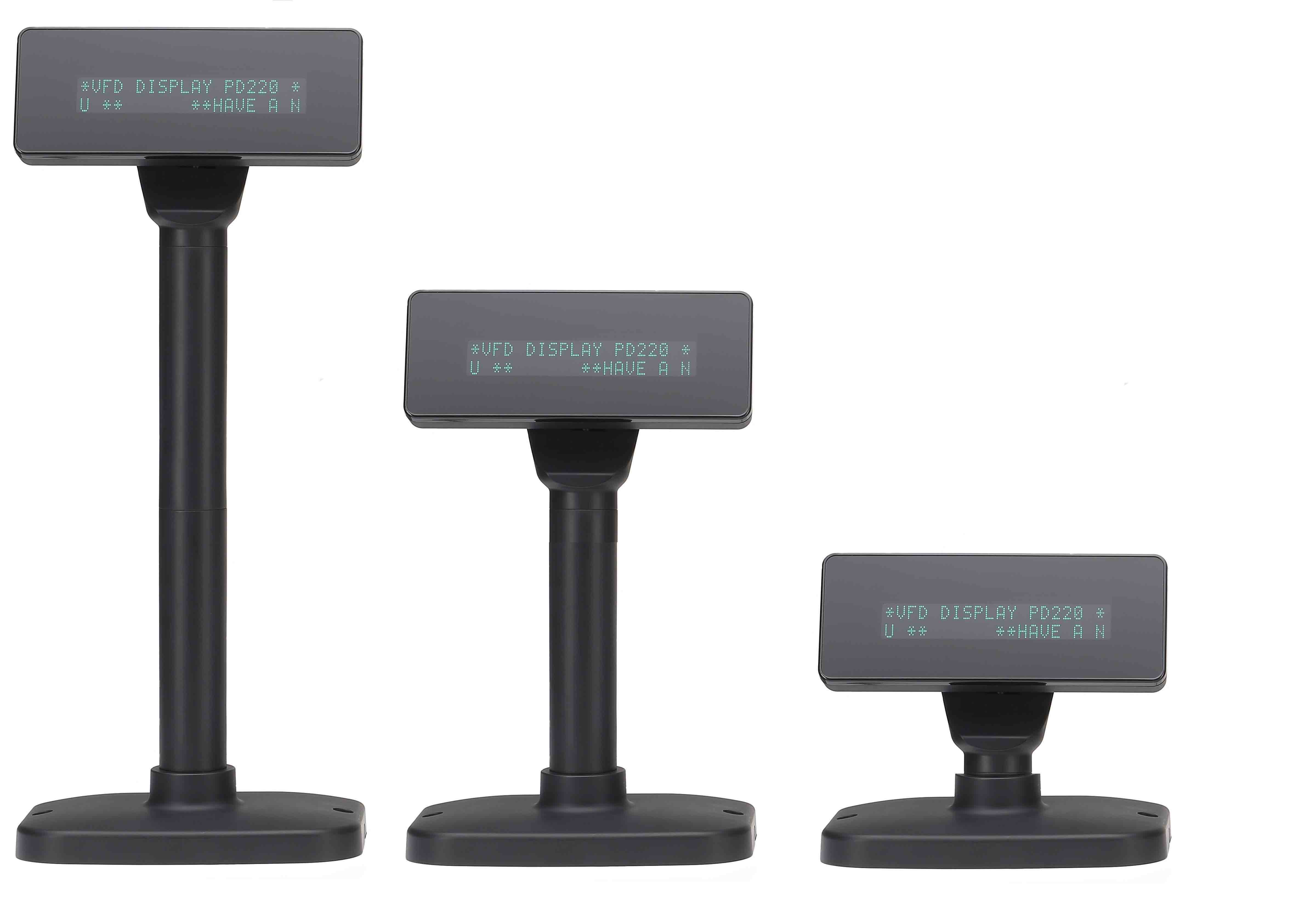 Kundenanzeige MagicPOS MP220V3 - VFD (Blau-Grün), USB, 2 zeilig 20x2 (klein), schwarz Kundenanzeige MagicPOS MP220V3 - VFD (Blau-Grün), USB, 2 zeilig 20x2 (klein), schwarz