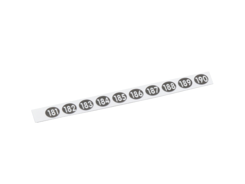 Stift-Aufklebenummern 181, 182, 183, 184, 185, 186, 187, 188, 189, 190 für Addimat Kellnerstifte, 9037-NUM.13 Stift-Aufklebenummern 181, 182, 183, 184, 185, 186, 187, 188, 189, 190 für Addimat Kellnerstifte, 9037-NUM.13