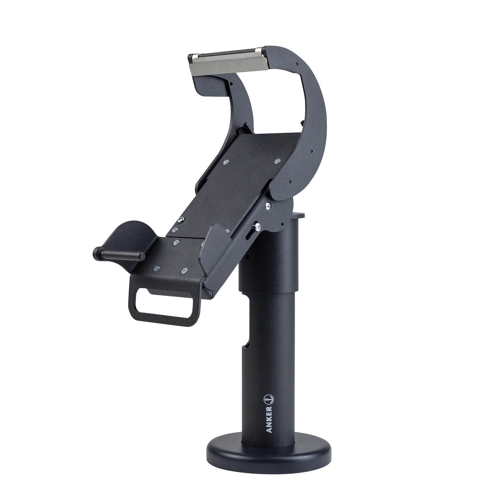 Schwarze, verstellbare Halterung für Handscanner