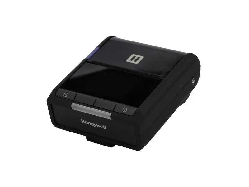 Schwarzer mobiler Honeywell Etikettendrucker