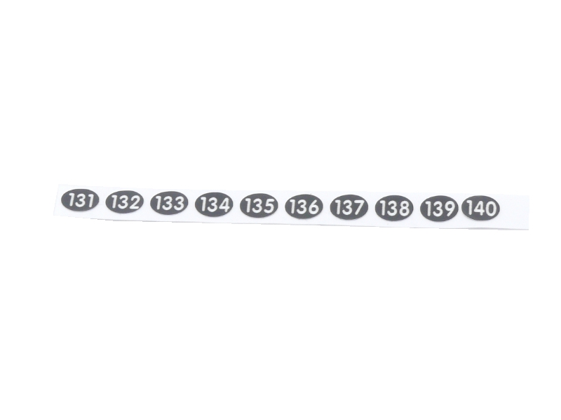 Stift-Aufklebenummern 131, 132, 133, 134, 135, 136, 137, 138, 139, 140 für Addimat Kellnerstifte, 65.131 Stift-Aufklebenummern 131, 132, 133, 134, 135, 136, 137, 138, 139, 140 für Addimat Kellnerstifte, 65.131