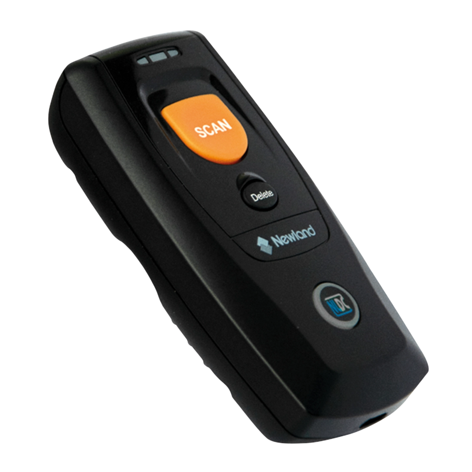 Schwarzer Newland Bluetooth Barcodescanner mit Scan-Taste
