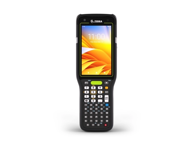 Zebra Handheld-Barcodescanner mit Touchscreen, numerischer Tastatur und robustem Gehäuse für Lager, Logistik und Einzelhandel