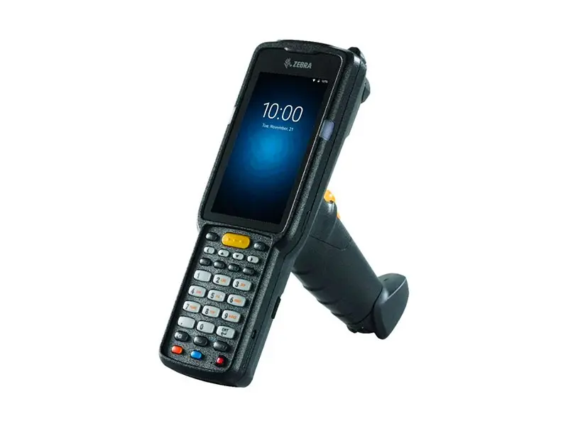 Zebra mobiler Handscanner mit Display und Griff