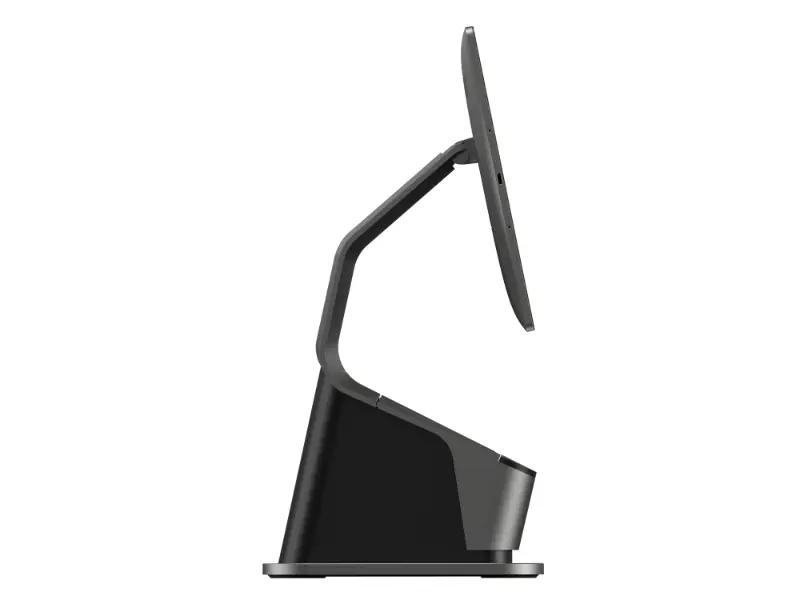 Seitliche Ansicht eines schlanken POS-Terminals