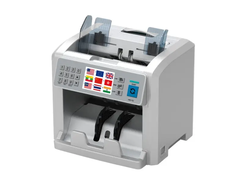 Kompakte Geldzählmaschine für Banknoten mit Display