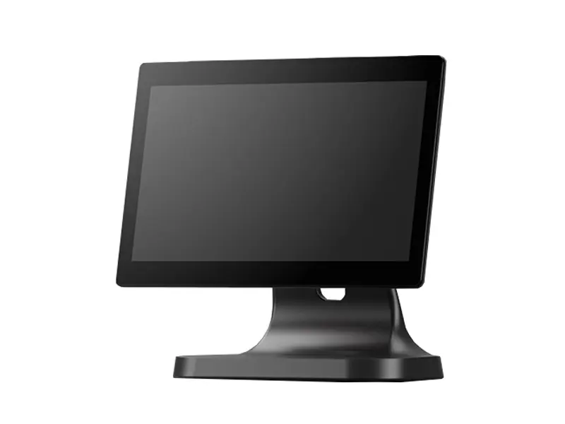 Schwarzer Touchscreen POS Monitor auf Standfuß