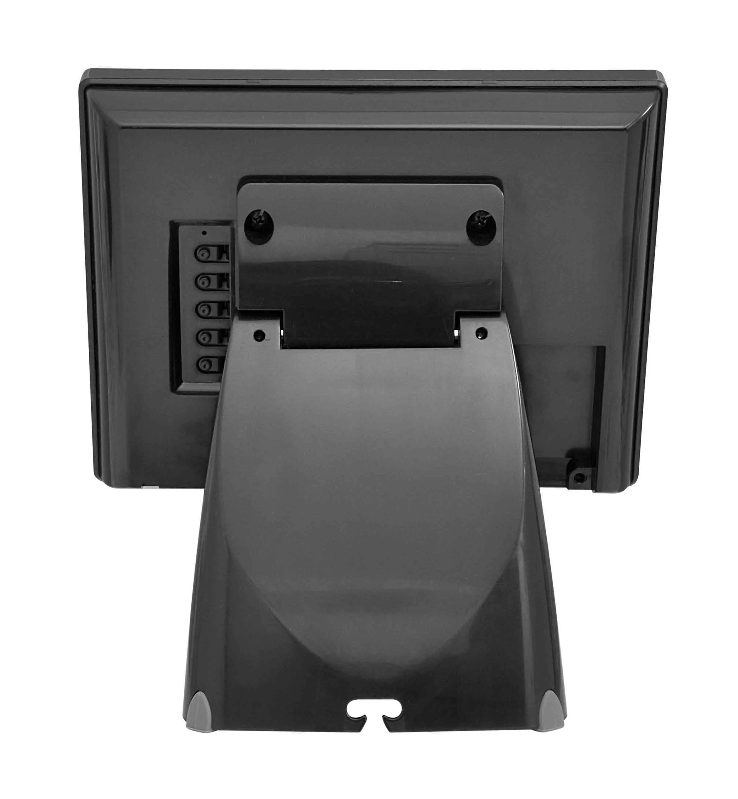 Ansicht der Monitorrückseite mit klappbarem Standfuß