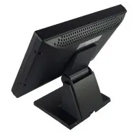 Schwarzer Touchscreen-Monitor in Rückansicht