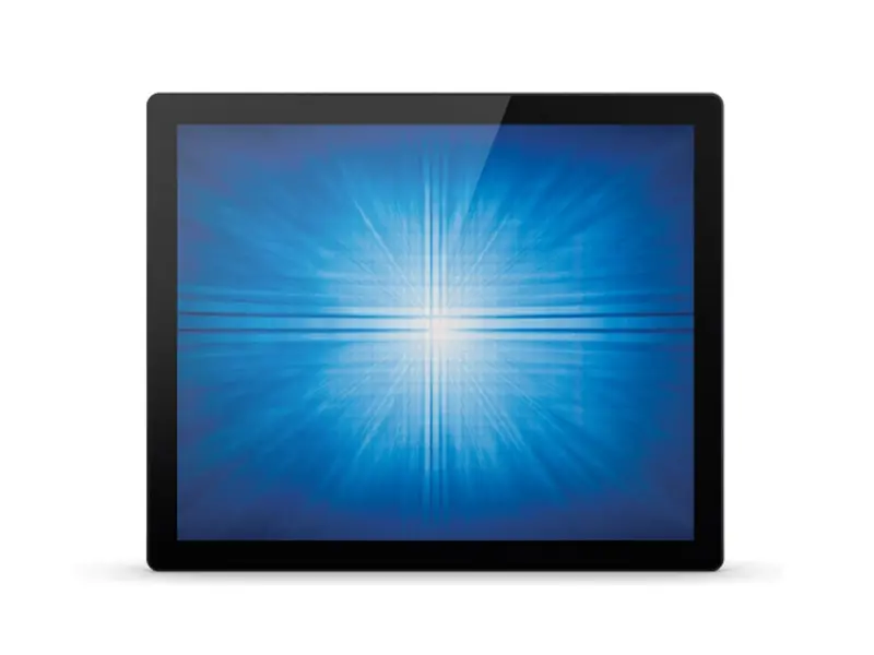 Flacher Bildschirm mit abstraktem blauem Lichtmuster