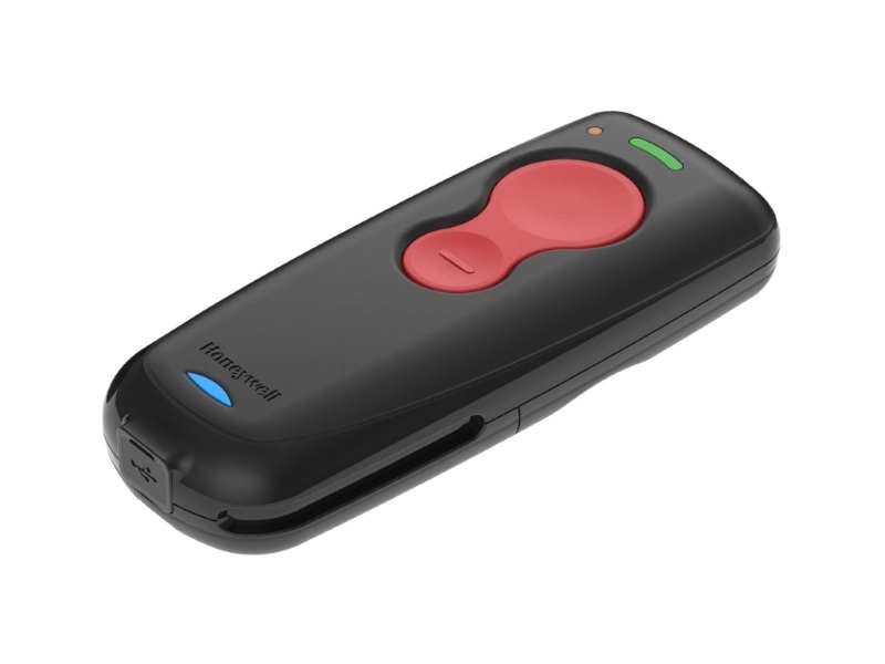 Schwarzer Honeywell Handscanner mit roter Taste