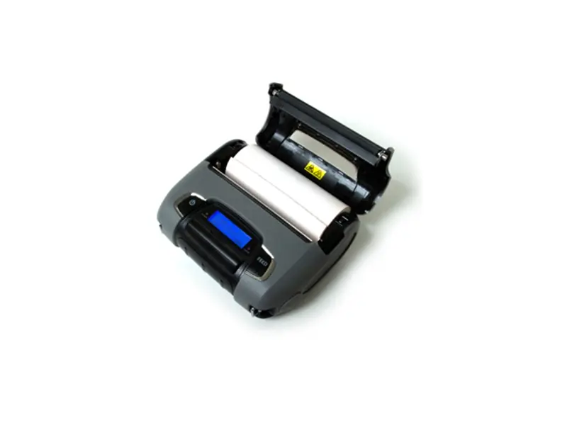 Kompakter mobiler Thermodrucker mit eingelegter Papierrolle