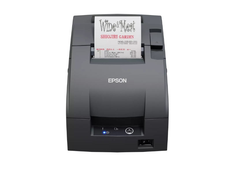 Bon-Nadeldrucker Epson TM-U220IIB, 76mm, Abschneider, RS232, schwarz Ohne Schnittstellenkabel und Netzkabel, inkl. Netzteil, C31CL27102