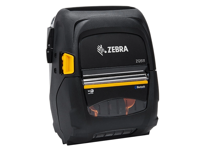 Mobiler Zebra ZQ511 Etikettendrucker in Schwarz, thermodirekt mit 203 dpi, 72 mm Druckbreite und Bluetooth für Lager, Logistik und Einzelhandel
