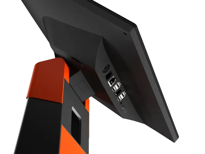 Rückansicht eines POS-Terminals mit Ports