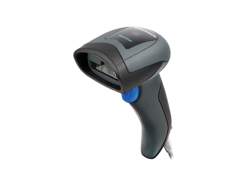 1D Handscanner Datalogic QuickScan I QD2131 - CCD-Barcodescanner, PS2-KIT mit Ständer, schwarz QD2131-BKK3S