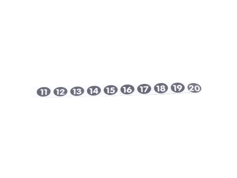 Stift-Aufklebenummern 11, 12, 13, 14, 15, 16, 17, 18, 19, 20 für Addimat Kellnerstifte, 65.011 Stift-Aufklebenummern 11, 12, 13, 14, 15, 16, 17, 18, 19, 20 für Addimat Kellnerstifte, 65.011