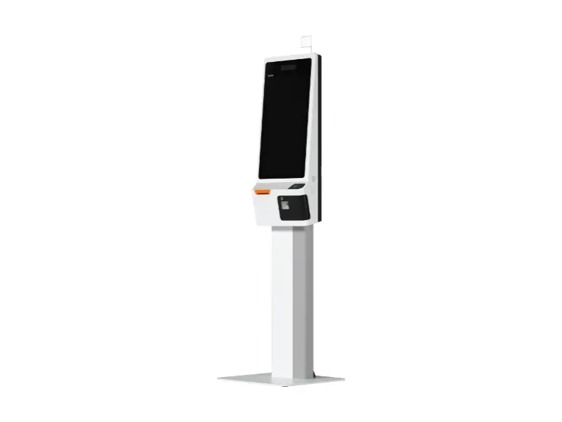 Freistehender Self-Service Kiosk mit großem Touchscreen
